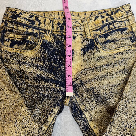 R13 Boy Straight Jeans Size 25 – Stretch Gold Indigo, Mid-Rise Cropped Straight - Picture 9 of 13